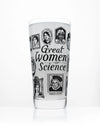 Great Women of Science Beer Glass 12 oz