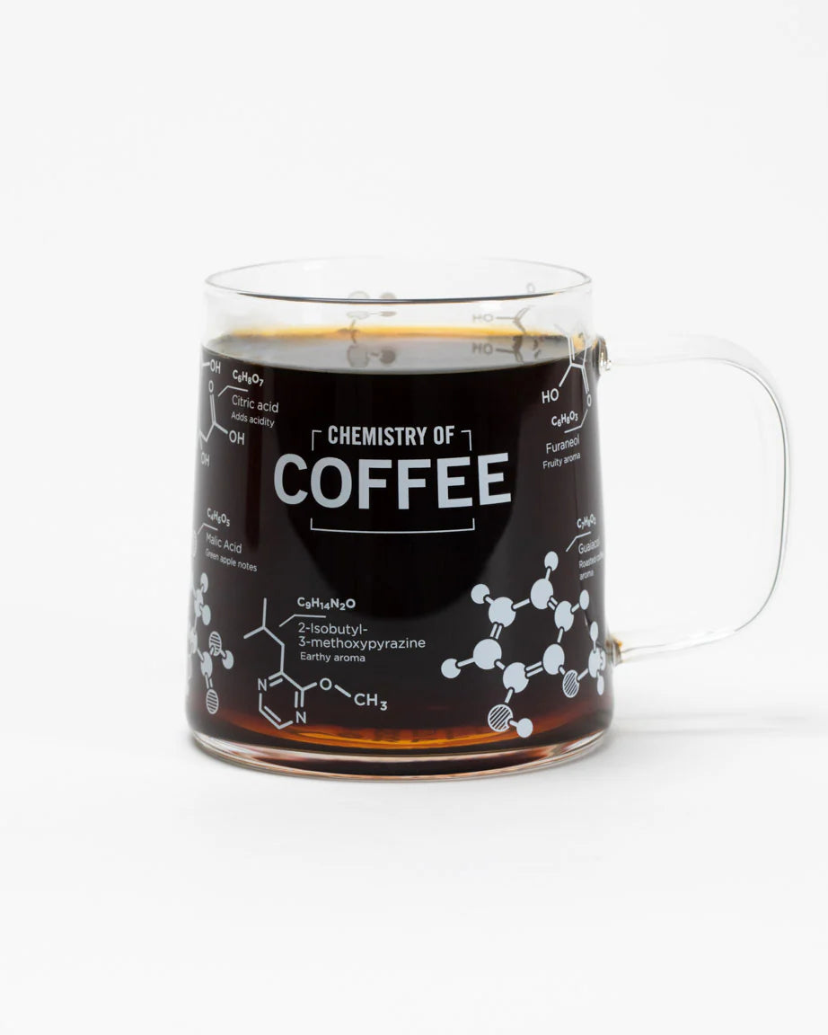 10 oz Glass Science of Coffee Mug