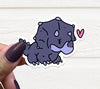 Cute Purple Dino Sticker