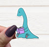 Reading Dinosaur Sticker