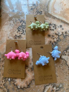 Brontosaurus Silicone Earrings